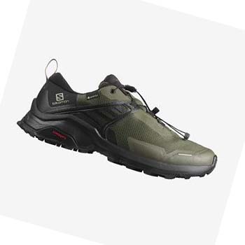 Salomon X RAISE GORE-TEX Túracipő Férfi Fekete Olivazöld | HU 2023AHK